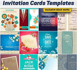25个制作精美的矢量请帖模板：Vector Invitation Cards Template